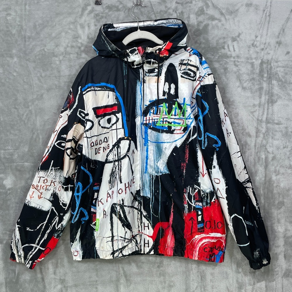 NEW Jean-Michel Basquiatx Members Only Windbreaker Jacket  Men's Large NWT